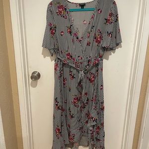 Striped floral dress